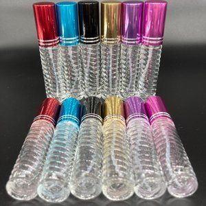 12pcs 5ml Portable Glass Refillable Perfume Atomizer Pump Spray Empty Bottle New